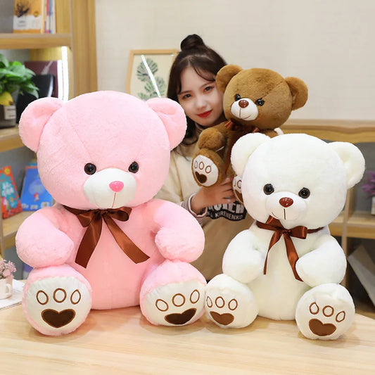 2025 Cute BIG Wholesale Sitting Bear Teddy Bear Dolls Home Decoration Plush Toys with Bow Ties and Grabber PP Cotton Filled