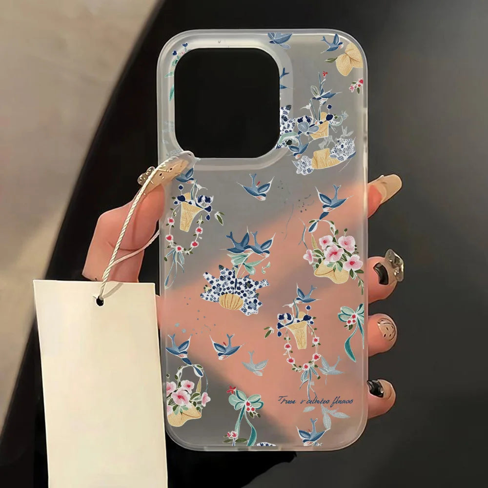 Transparent Matte Cases For iPhone 17 16 15 Case iPhone 16 Pro Max 15 14 12 11 13 Air Fundas Shockproof Cover Soft Phone Bumper