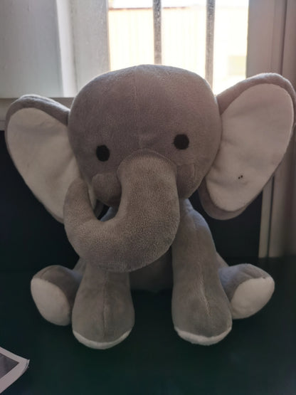 New Arrival Kids' Super Soft Plush Elephant Toy for Original Pink Grey Bowknot Stuffed Toy with PP Cotton Filling