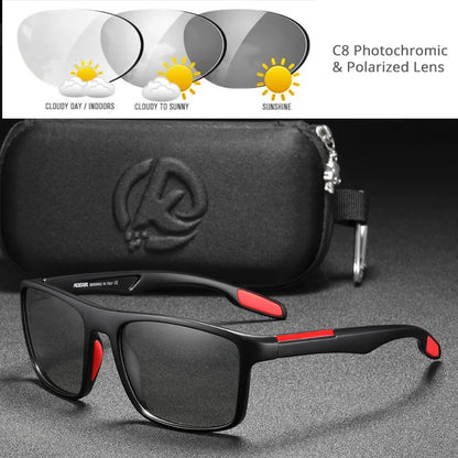 KDEAM Rectangular Ultra Light Sports Sunglasses Men Polarized TAC 1.1mm Thickness Lens Driving Sun Glasses Women Cat.3