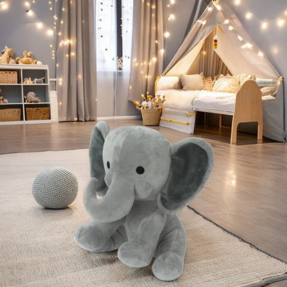 New Arrival Kids' Super Soft Plush Elephant Toy for Original Pink Grey Bowknot Stuffed Toy with PP Cotton Filling
