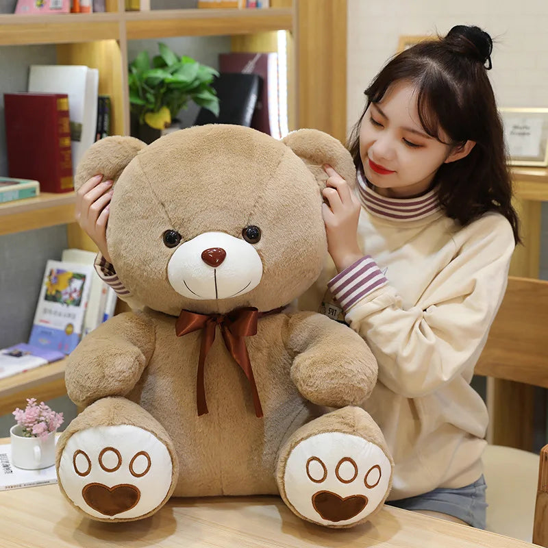 2025  Cute BIG Wholesale Sitting Bear Teddy Bear   Dolls Home Decoration Plush Toys with Bow Ties and Grabber   PP Cotton Filled