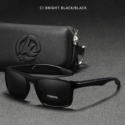 KDEAM Rectangular Ultra Light Sports Sunglasses Men Polarized TAC 1.1mm Thickness Lens Driving Sun Glasses Women Cat.3