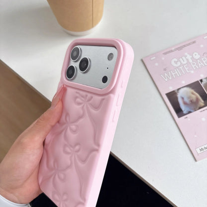 Cute 3D Bow Silicone Phone Cases for iPhone 13 14 15 16 17 Pro Pro Max Plus Soft Shockproof Protective Cover Cute Stylish Design