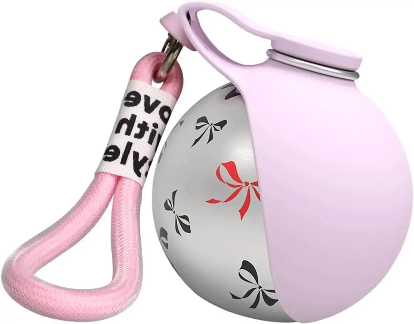 Dog Water Bottle with Removable Silicone Bowl,285ml Stainless Steel Construction, Leak-Proof for Outdoor Activities Like Walking