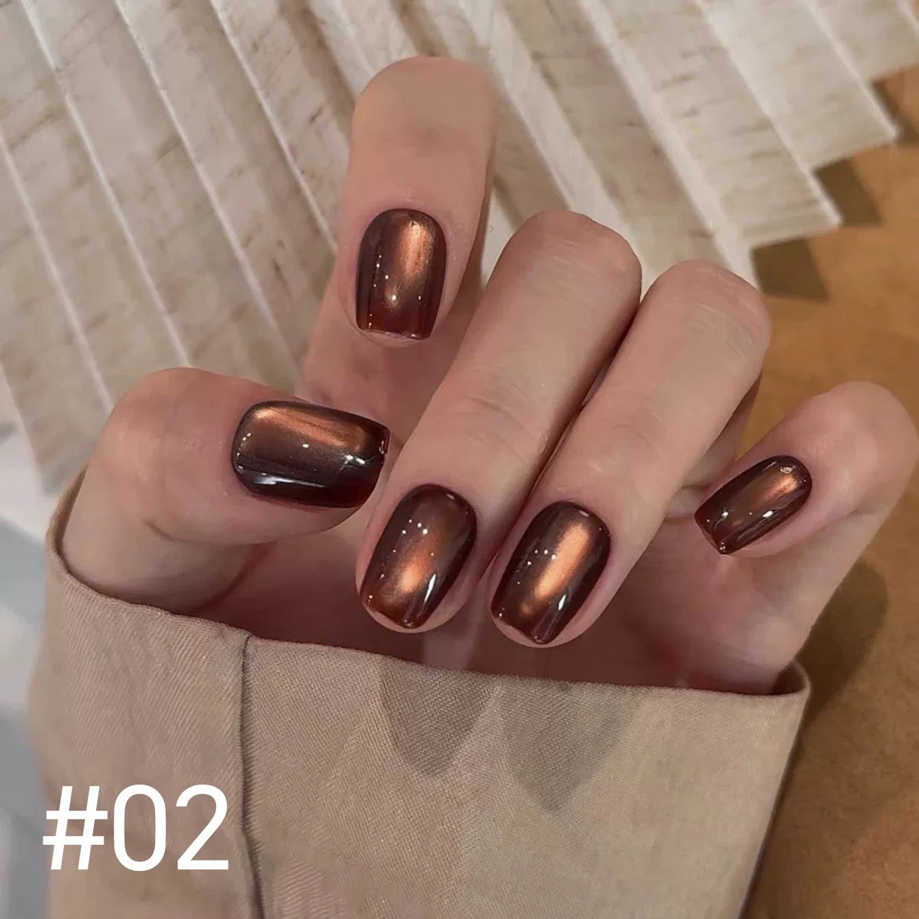 MIANEL 10ml Winter Nails Sea Sunset Golden Light Cat Eye Gel Nail Polish Satin Glass Beads Nail Polish Black Nails 1-10pcs