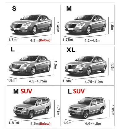 Car Cover Outdoor Protection Full Exterior Snow Cover Sunshade Dustproof Protection Cover Universal for Hatchback Sedan SUV