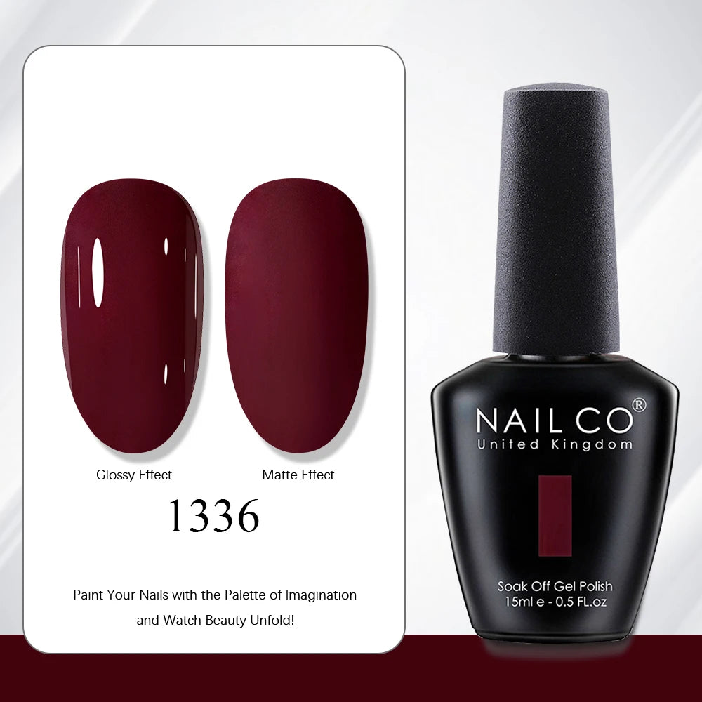 NAILCO 15ml Red Brown Color Series Gel Varnish LED Nails Art Manicure Coffee UV Gel Nail Polish Summer DIY Gellak Design Lacquer