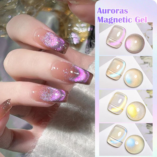 7ml Aurora Cat Magnetic Gel Nail Polish Blue Nails Sparkling Glitter Semi-Permanent Nail Art Soak Off UV Gel Varnish Manicure