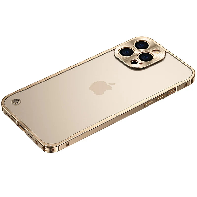 Metal Phone Cases For IPhone 17 Pro 12 13 14 Pro Max Cover Magnetic Aluminum Frame Phone Shell For Iphone 15 12 Mini 13 Pro Max