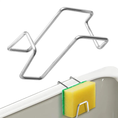 Sink Sponge Holder Stainless Steel Sponge Holder Rack for Sink Wall Mount Storage Organizer Keeps Sponge Scrubber Dry Rack