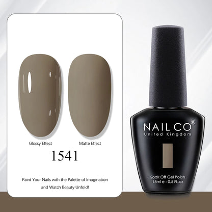 NAILCO 15ml Red Brown Color Series Gel Varnish LED Nails Art Manicure Coffee UV Gel Nail Polish Summer DIY Gellak Design Lacquer