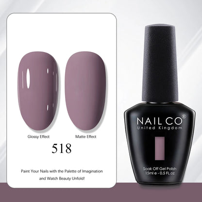 NAILCO 15ml Red Brown Color Series Gel Varnish LED Nails Art Manicure Coffee UV Gel Nail Polish Summer DIY Gellak Design Lacquer