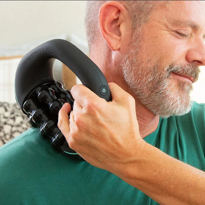 Handheld electric muscle relaxation massage roller with 3-speed strength adjustment