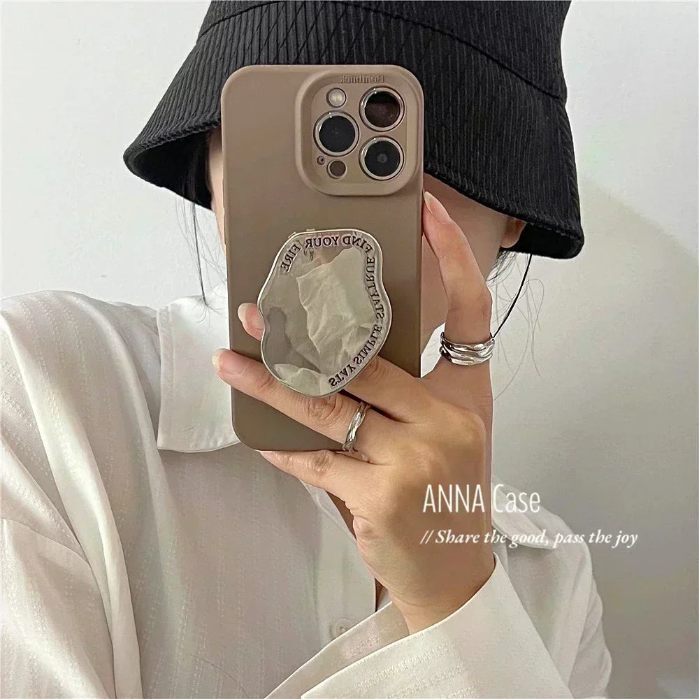 with Heart Holder Red Phone Cases with Holder For iPhone 16 Case 15 Pro Max 14 Plus 13 12 11 Griptok Case with Grip Socket