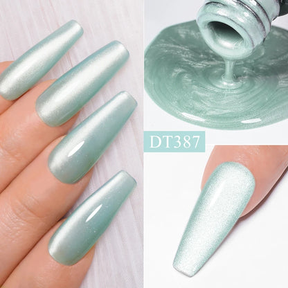7ml Aurora Cat Magnetic Gel Nail Polish Blue Nails Sparkling Glitter Semi-Permanent Nail Art Soak Off UV Gel Varnish Manicure