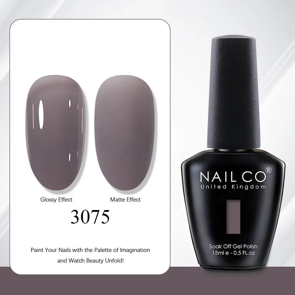 NAILCO 15ml Red Brown Color Series Gel Varnish LED Nails Art Manicure Coffee UV Gel Nail Polish Summer DIY Gellak Design Lacquer