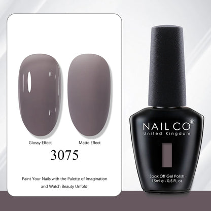 NAILCO 15ml Red Brown Color Series Gel Varnish LED Nails Art Manicure Coffee UV Gel Nail Polish Summer DIY Gellak Design Lacquer