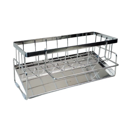 Stainless Steel Metal Sponge Holder Multi-Functional Space-Saving Sink Shelf Rust-Proof Automatic Drainage Sink Organizer Sink