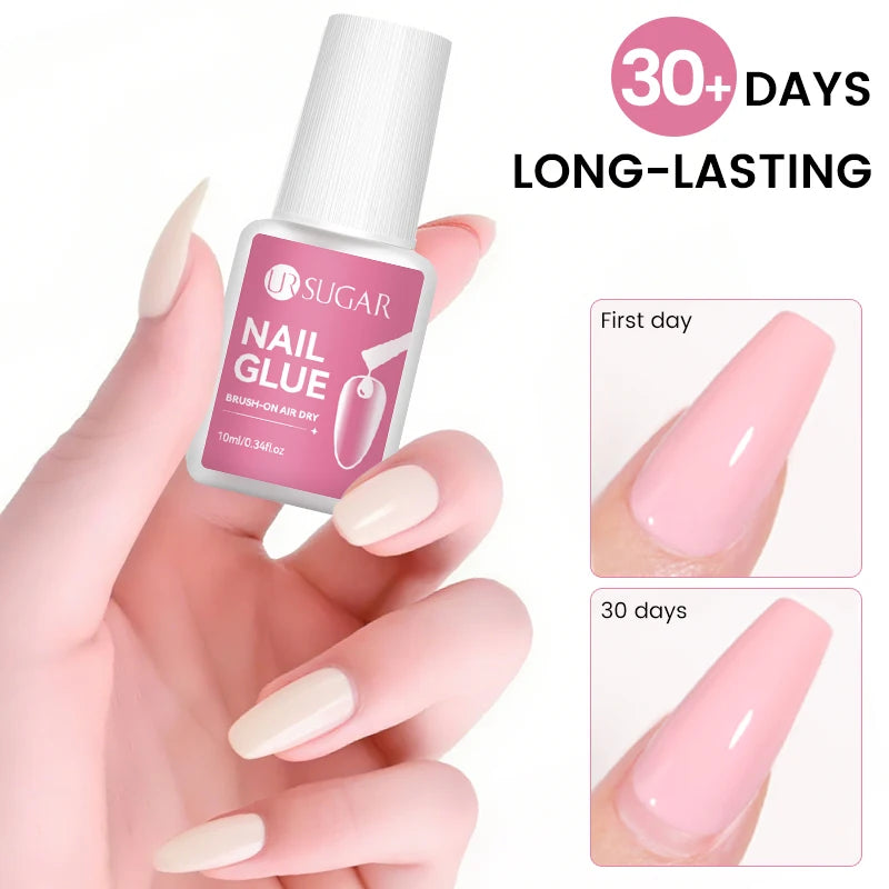UR SUGAR 10ML Super Strong Nail Glue UV LED Glue For False Nail Tips Acrylic Nails Press On Nails Fake Nails Art Decoration