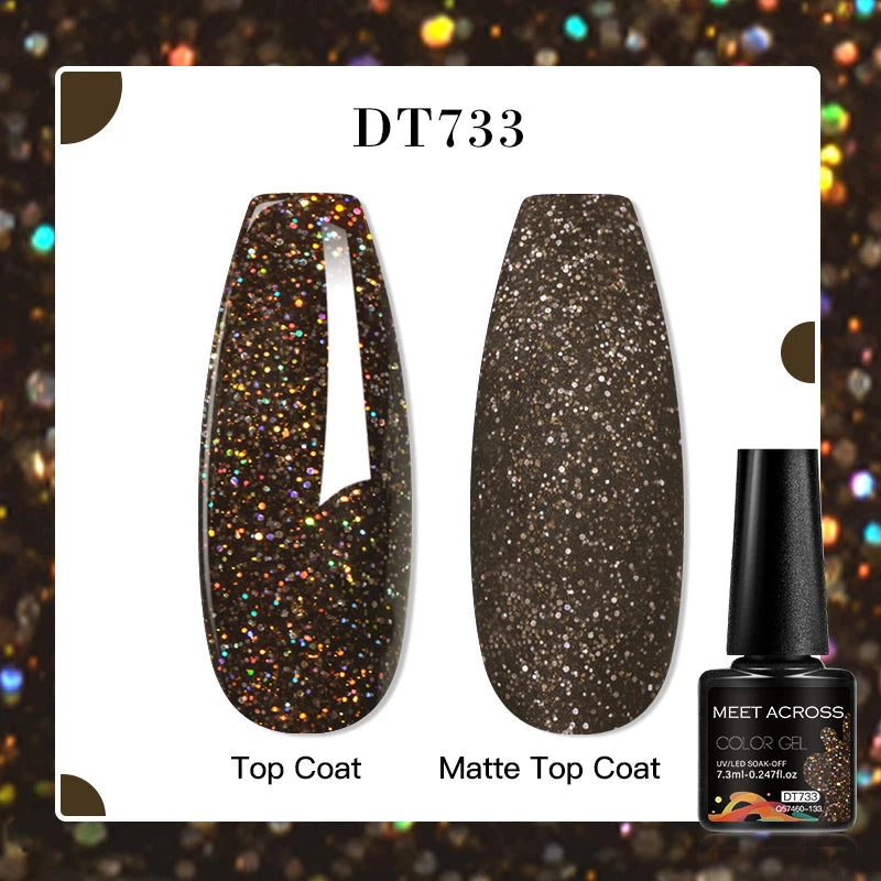 7ml Aurora Cat Magnetic Gel Nail Polish Blue Nails Sparkling Glitter Semi-Permanent Nail Art Soak Off UV Gel Varnish Manicure