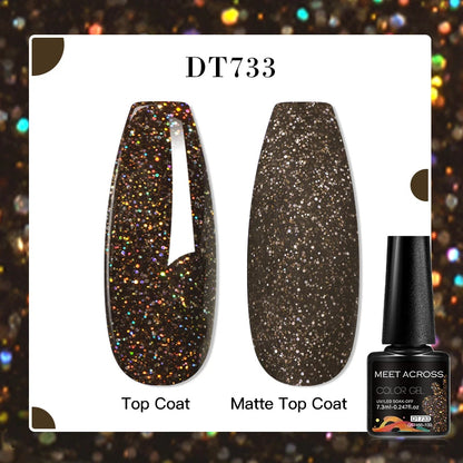 7ml Aurora Cat Magnetic Gel Nail Polish Blue Nails Sparkling Glitter Semi-Permanent Nail Art Soak Off UV Gel Varnish Manicure