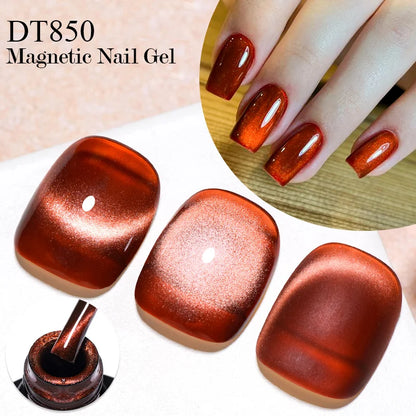 7ml Aurora Cat Magnetic Gel Nail Polish Blue Nails Sparkling Glitter Semi-Permanent Nail Art Soak Off UV Gel Varnish Manicure