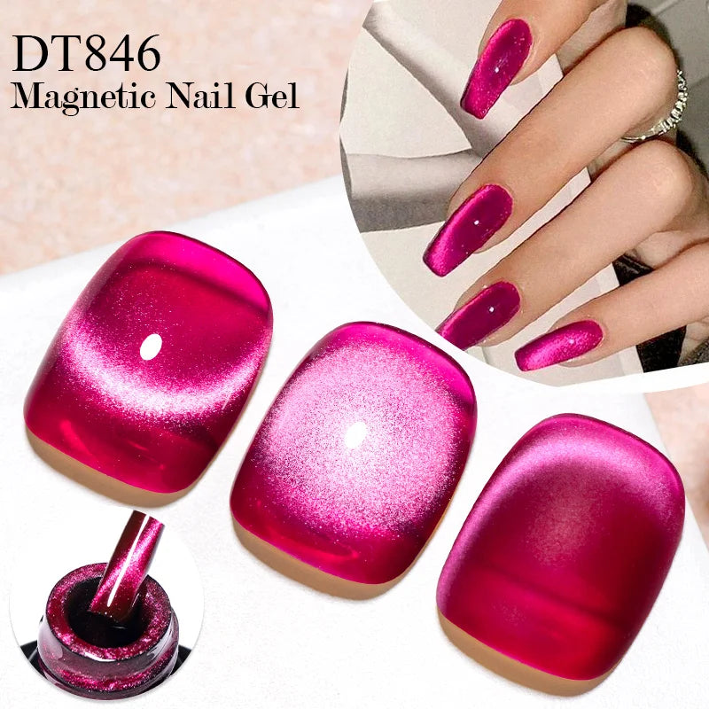 7ml Aurora Cat Magnetic Gel Nail Polish Blue Nails Sparkling Glitter Semi-Permanent Nail Art Soak Off UV Gel Varnish Manicure