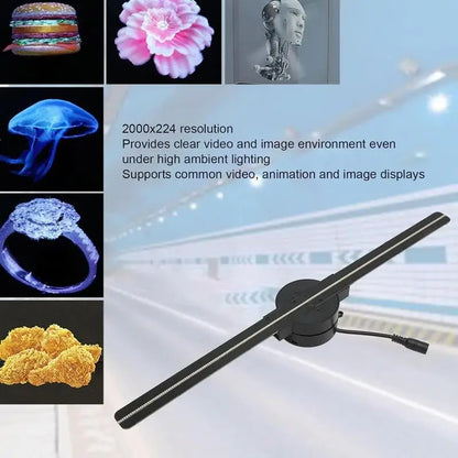 3D Fan Hologram Projector Wifi Control Remote Commercial Advertising Display Hologram Lamp for Christmas Party