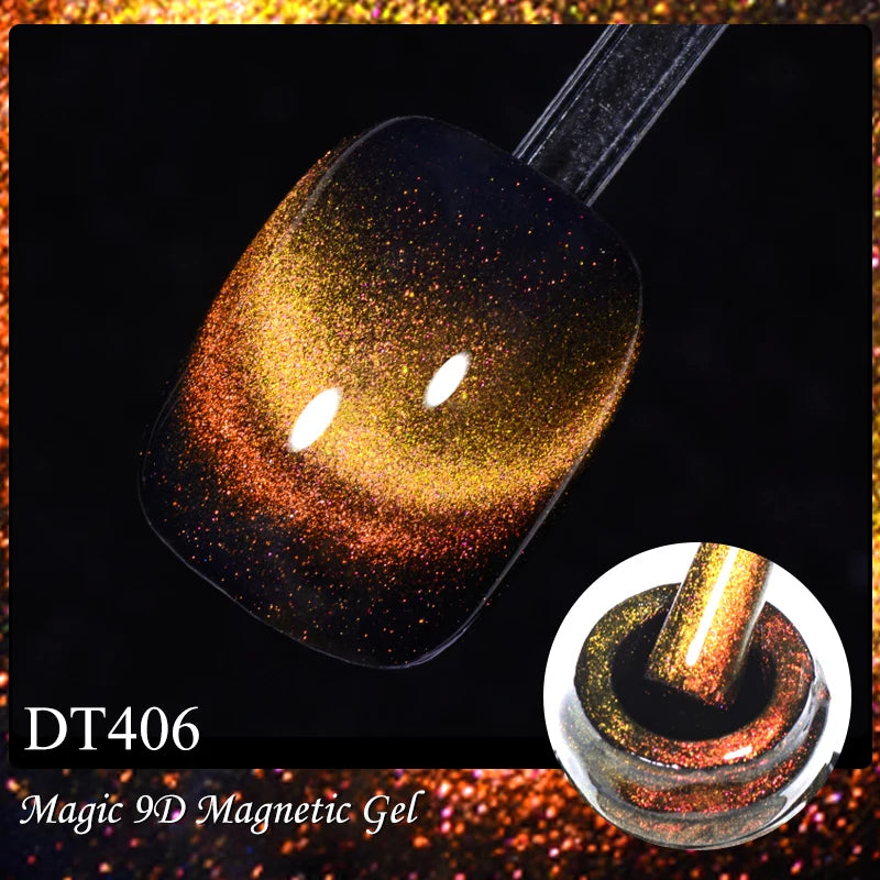 7ml Aurora Cat Magnetic Gel Nail Polish Blue Nails Sparkling Glitter Semi-Permanent Nail Art Soak Off UV Gel Varnish Manicure