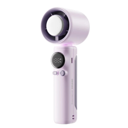 Iceable Electric Fan Portable Handheld Fan with Ice Cooler Adjustable Speed Fan USB Rechargeable Fan for Outdoor Camping Office