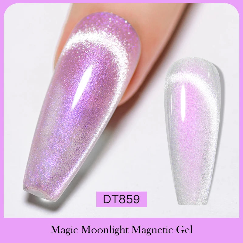 7ml Aurora Cat Magnetic Gel Nail Polish Blue Nails Sparkling Glitter Semi-Permanent Nail Art Soak Off UV Gel Varnish Manicure