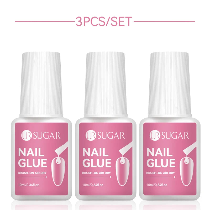 UR SUGAR 10ML Super Strong Nail Glue UV LED Glue For False Nail Tips Acrylic Nails Press On Nails Fake Nails Art Decoration