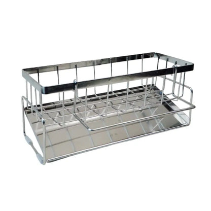 Stainless Steel Metal Sponge Holder Multi-Functional Space-Saving Sink Shelf Rust-Proof Automatic Drainage Sink Organizer Sink