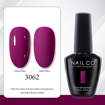 NAILCO 15ml Red Brown Color Series Gel Varnish LED Nails Art Manicure Coffee UV Gel Nail Polish Summer DIY Gellak Design Lacquer