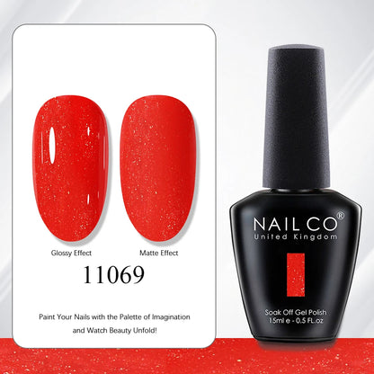 NAILCO 15ml Red Brown Color Series Gel Varnish LED Nails Art Manicure Coffee UV Gel Nail Polish Summer DIY Gellak Design Lacquer