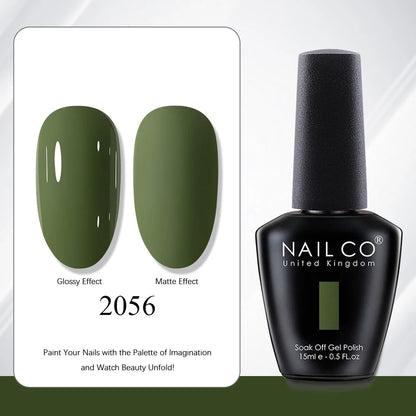 NAILCO 15ml Red Brown Color Series Gel Varnish LED Nails Art Manicure Coffee UV Gel Nail Polish Summer DIY Gellak Design Lacquer