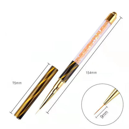 1PC Nails Art Brush Lines Stripe Flower Painting Drawing Pen Acrylic UV Gel Extension Grid Brush 3D Design Drawing Manicure Tool