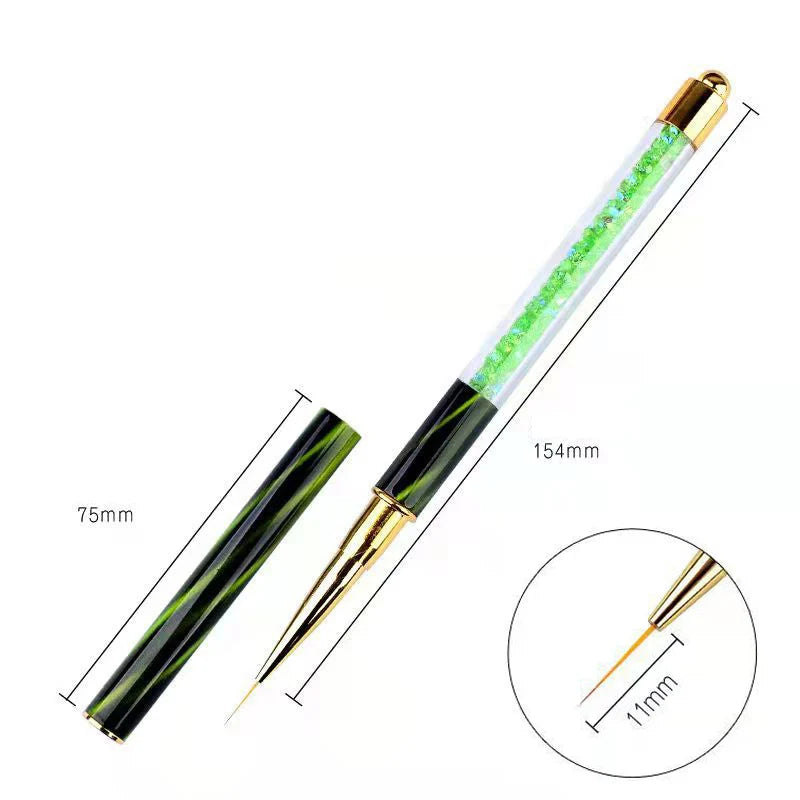 1PC Nails Art Brush Lines Stripe Flower Painting Drawing Pen Acrylic UV Gel Extension Grid Brush 3D Design Drawing Manicure Tool