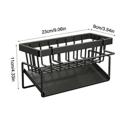 Sponge Drainer Rack Stainless Kitchen Organizer Bathroom Sink Rack Soap Holder