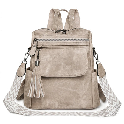 Ladies Daypacks Fashion Backpacks Women Big Travel Bagpack Large School Bags for Girls Solid Color Leather Rucksacks Female
