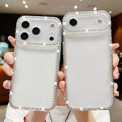 Silicone Diamond Phone Cases For iPhone 17 17Air Air 17Pro Pro Max 17ProMax ProMax Case Soft Transparent Cover Carcase Fundas