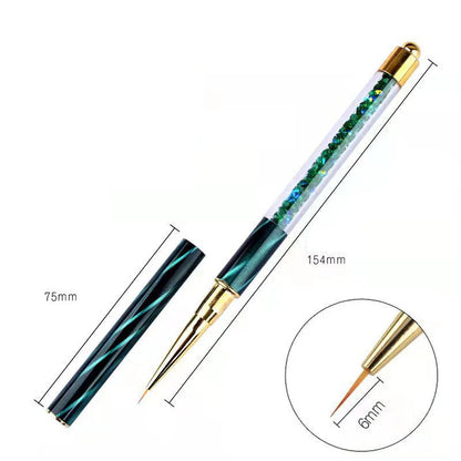 1PC Nails Art Brush Lines Stripe Flower Painting Drawing Pen Acrylic UV Gel Extension Grid Brush 3D Design Drawing Manicure Tool