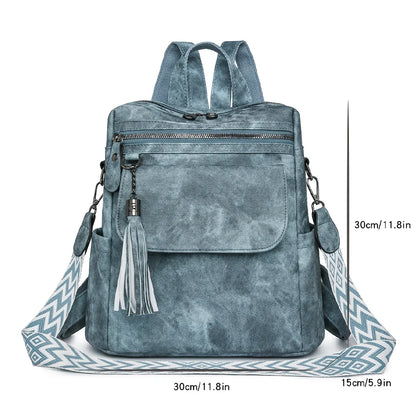 Ladies Daypacks Fashion Backpacks Women Big Travel Bagpack Large School Bags for Girls Solid Color Leather Rucksacks Female