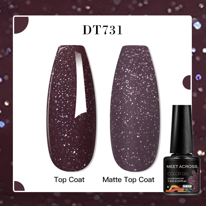 7ml Aurora Cat Magnetic Gel Nail Polish Blue Nails Sparkling Glitter Semi-Permanent Nail Art Soak Off UV Gel Varnish Manicure