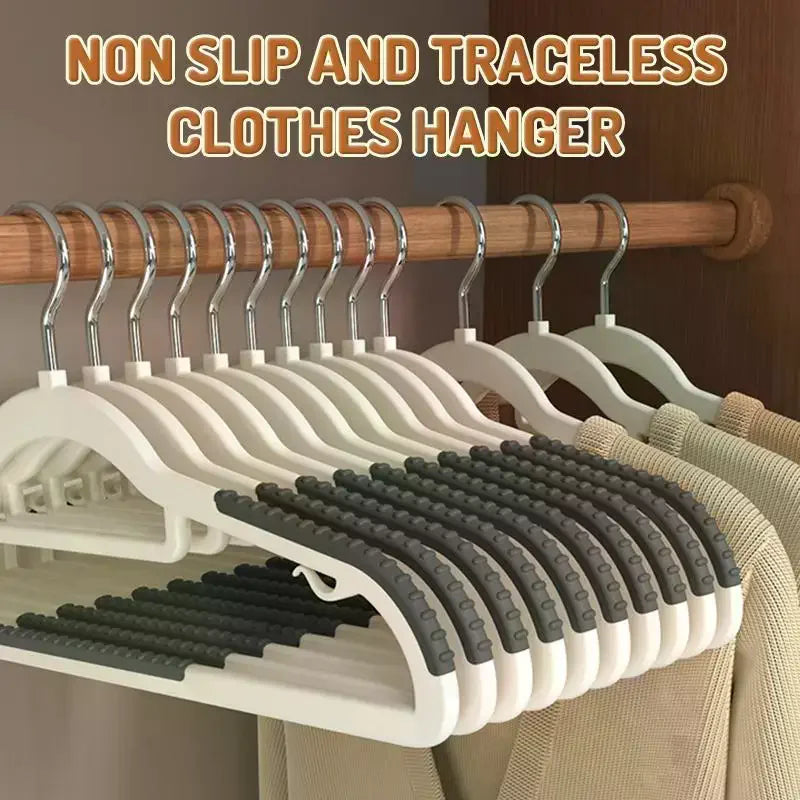10 Piece Set Of Heavy-Duty Dry And Wet Hangers With Anti Slip Pads Saving Space