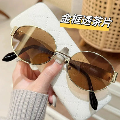 Fashion Sunglasses Men Women High End Driving Special Sun Glasses  Anti UV High Quality Metal Punk Trends Eyewear