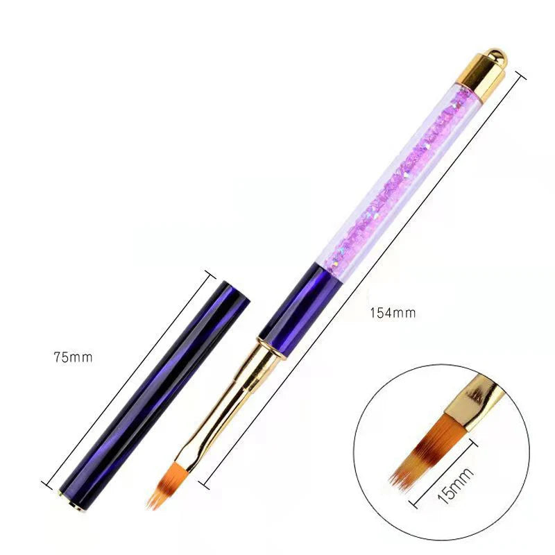 1PC Nails Art Brush Lines Stripe Flower Painting Drawing Pen Acrylic UV Gel Extension Grid Brush 3D Design Drawing Manicure Tool