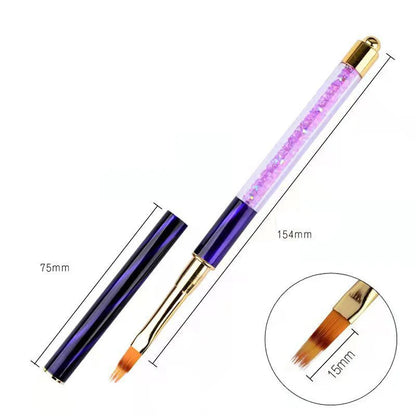 1PC Nails Art Brush Lines Stripe Flower Painting Drawing Pen Acrylic UV Gel Extension Grid Brush 3D Design Drawing Manicure Tool