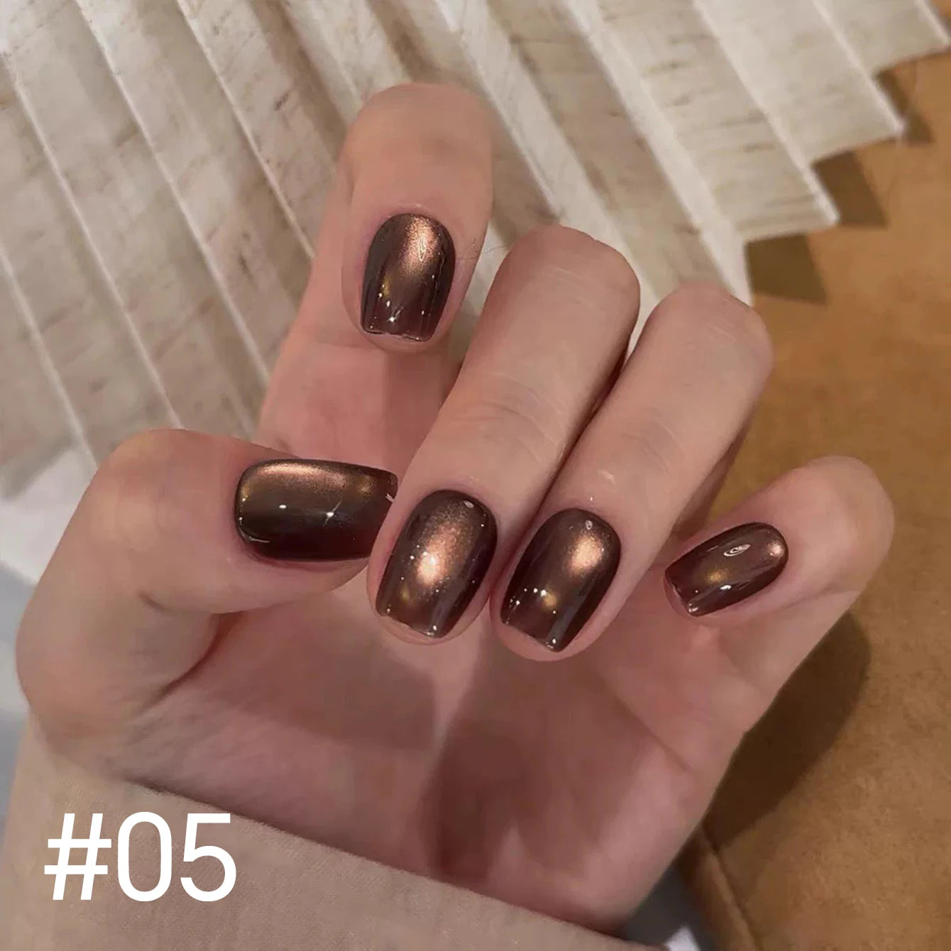 MIANEL 10ml Winter Nails Sea Sunset Golden Light Cat Eye Gel Nail Polish Satin Glass Beads Nail Polish Black Nails 1-10pcs
